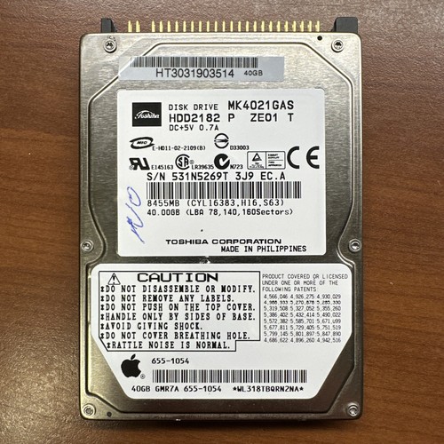 Toshiba mk4021gas hard disk - toshiba,