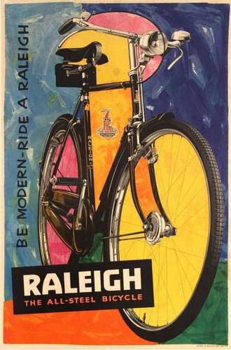Raleigh bike retro - raleigh, sign