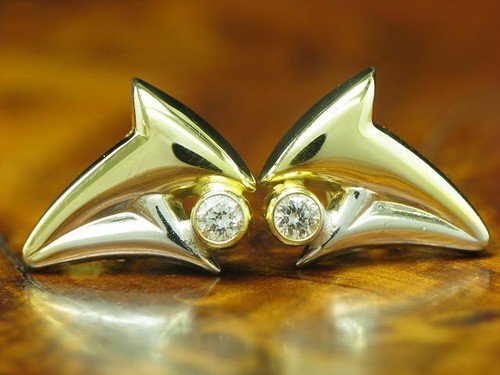 8kt 333 oro giallo - giallo, orecchini