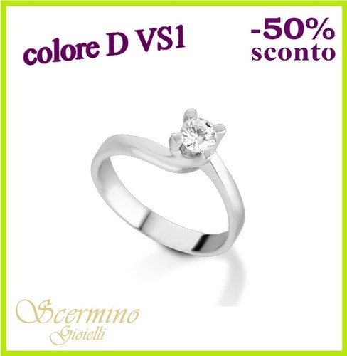 Anello solitario oro - anello,