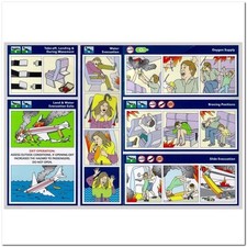 Cartolina Tyler Durden Fight Club progetto aereo Mayhem sicurezza + biglietto da visita 