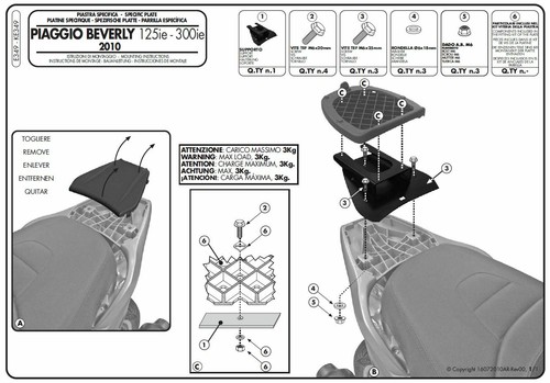 E349 givi attacco bauletto - attacco, per