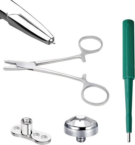 Kit piercing dermico - 14g, 4mm