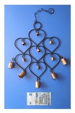 Pendente in metallo 7 cuori 12