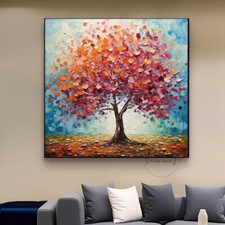 Albero colorato dipinto olio