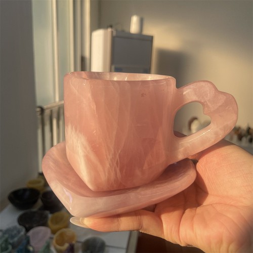 Tazza cuore quarzo rosa