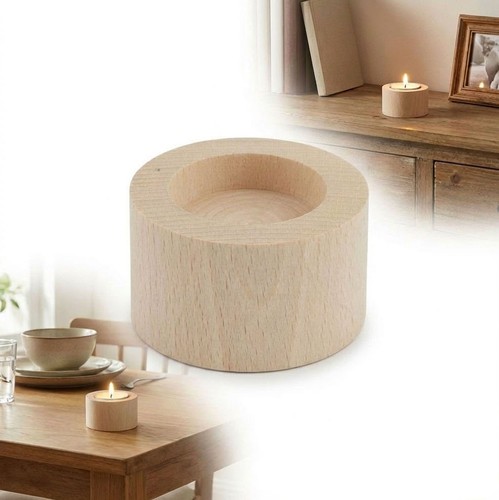 Portacandela rotondo legno - portacandela,