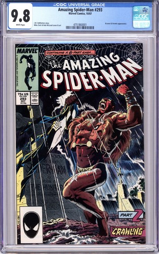 Amazing spider man 293 cgc - amazing, 9,8