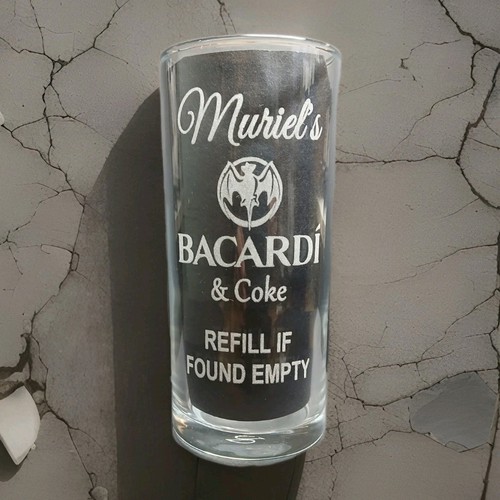 Personalised bacardi glass - personalised,