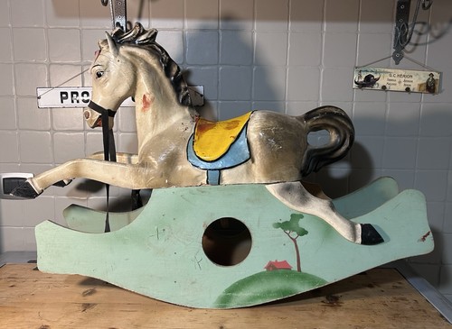 Cavallo dondolo legno e - cavallo,