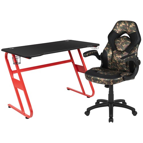 Scrivania gaming rossa sedia - rossa, e