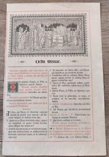Ordo Missae, foglio da antico