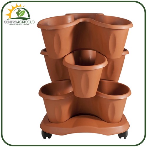 Vaso set trifoglio coccio - set,