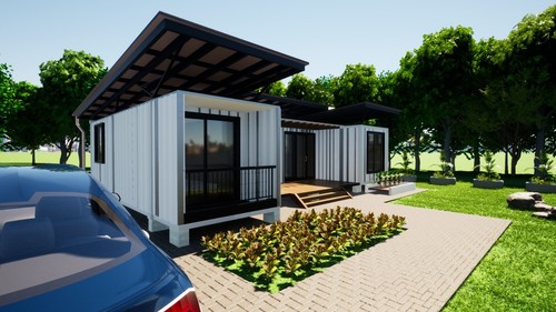Bedroom container house plan - bedroom,
