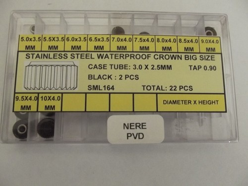 Corone nere acciaio pvd - corone,