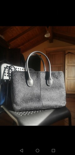 Borsa nera mano cavallino - a, in