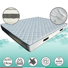 Materasso OCEAN H19 cm modello ad onda con 7 zone, 3 cm Memory, ECO FRIENDLY