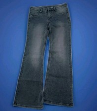 Jeans H&M Donna Pantaloni Zampa STRETCHING Grigio DENIM TG L Come Nuovi 