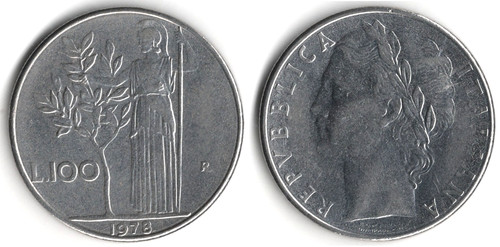 Italia 100 lire 1978 - 100,