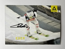 Autografo LISA EDER-Ski Jumping AUSTRIA-Argento Mondiali 2025-Inverno-Ak firmata