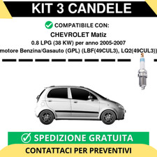 KIT 3 CANDELE per CHEVROLET