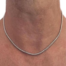 CATENINA COLLANA IN ACCIAIO INOX CATENA LUNGA 50 CM x 2,5 MM DA UOMO E DONNA