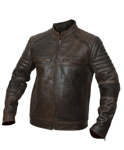 Giacca pelle marrone - , uomo