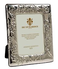 ARGENTO CORNICE PORTAFOTO in ARGENTO MASSICCIO 925 GIRASOLE /18x24 new