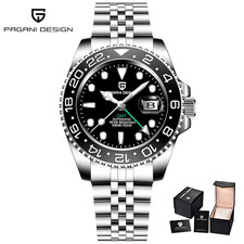 Orologio Pagani Design Automatico GMT Sprite Batman pepsi Acciaio Jubilee lusso