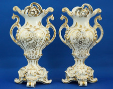Coppia vasi Rococò porcellana Luigi Filippo 1800 XIX Francia attrib. Jacob PETIT