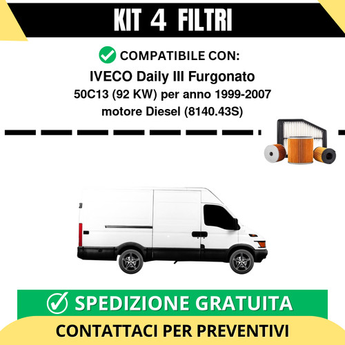 Kit filtri tagliando - kit, per