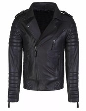 Giacca biker uomo pelle nera - uomo,
