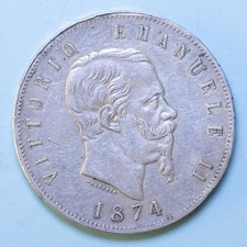 VITTORIO EMANUELE II 5 LIRE