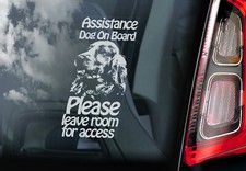 Adesivo auto cane assistenza -