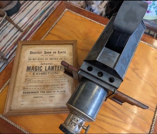 Antica lanterna magica fine - antica,