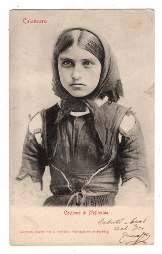Cartolina catanzaro costume - cartolina,