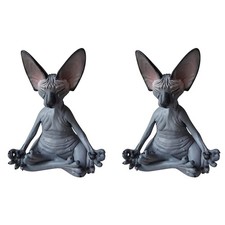 2X Sphynx  Medita, Statua di