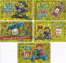 KINDER FERRERO - LOTTO N° 5 CARDS - GARFIELD - GOLD CARD - SORPRESE - VEDI FOTO
