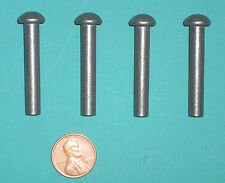 QUATTRO perni cerniera porta - inserto stufa a legna e camino, 1/4" x 1 1/2", acciaio massiccio