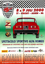 Poster originale Alfa Romeo Junior Zagato circuito Assen 61cm x 43cm 2000