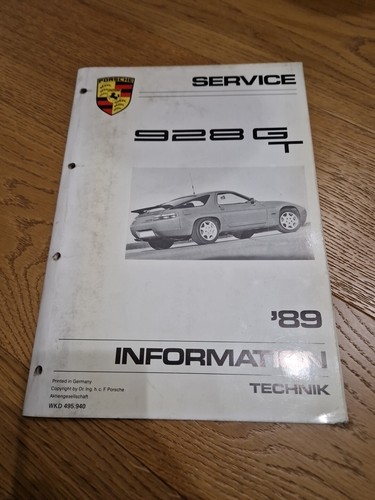 Porsche 928 1989 manuale - 928, gt