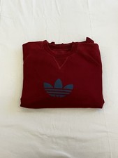Felpa vintage originale Adidas uomo taglia L colore rosso blu nuova