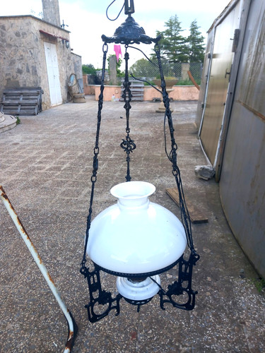 Lampadario vetro molato e - vetro,