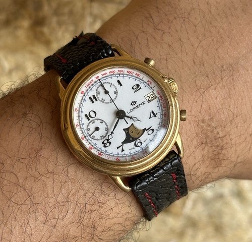 Cronografo vintage lorenz fasi - vintage,
