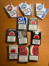 SCATOLE  LATTA  METALLO PUBBLICITA' SIGARETTE  LUCKY STRIKE LOTTO 11 PEZZI RARE