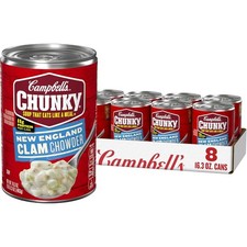 Campbell’s Chunky Soup, New England Clam Chowder, lattina da 16,3 once (custodia da 8)