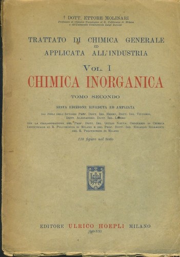 Trattato chimica generale - di,