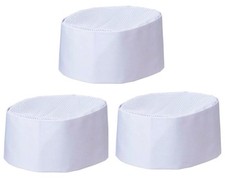 X3 Cappello da cuoco giapponese SUSHI Blanche Bianco Maglia ITAMAE Berretto...