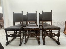 6 Sedie Neorinascimento Noce