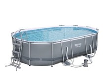 Piscina fuori terra ovale 488x305x107 con pompa scaletta e telo Bestway 56448
